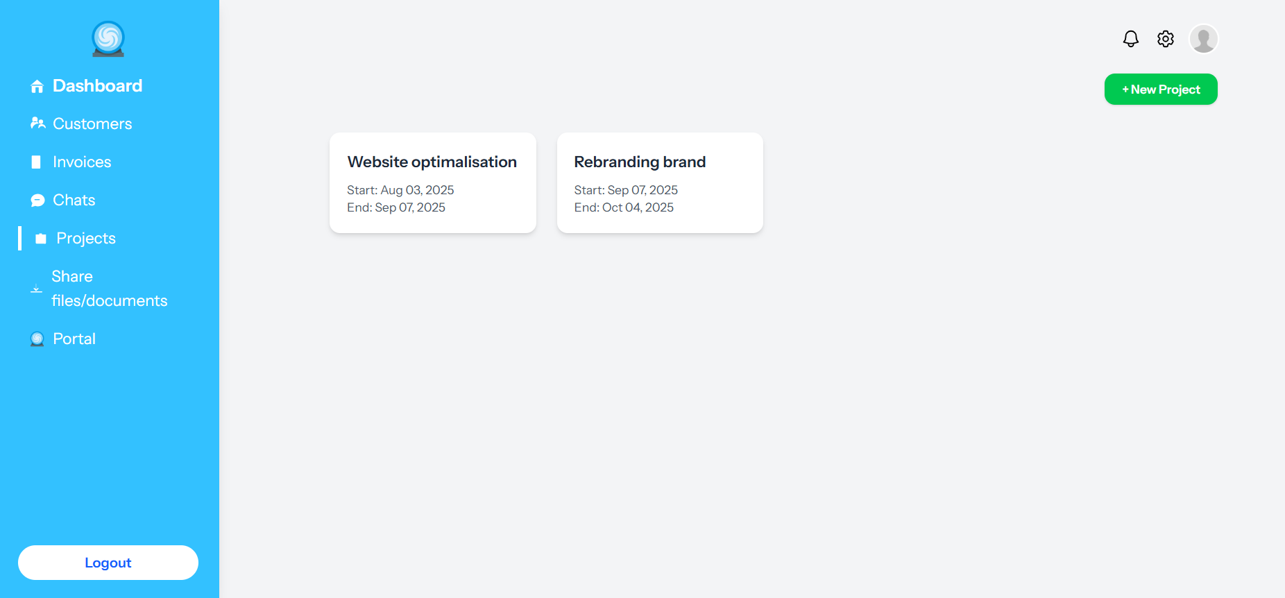 Illustration of a client portal